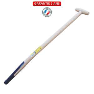 Manche béquille tournée bois. 0,8 mètre PEFC pour fourche à douille.