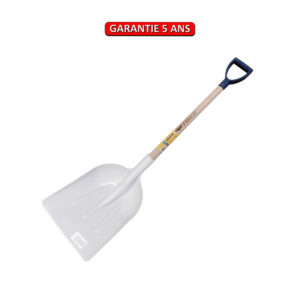 Pelle Plastique alimentaire.  Emmanché bois poignée PP 75.  42 x 37 cm.