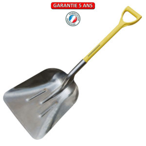 Pelle à neige  extra-creuse.  42 x 37 cm.  Emmanché composite poignée 60 cm