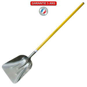 Pelle à neige  extra-creuse.  42 x 37 cm.  Emmanché composite droit 1,20 m