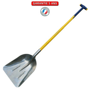 Pelle à neige en aluminium rendement 39X34 cm.  manche composite béquille