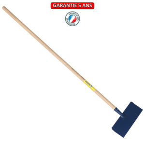 Gratte en acier, 35 cm. Emmanché bois droit 130.  Outil à main de déneigement.