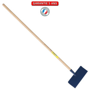 Gratte en acier.   40 cm. Emmanché bois droit 130. Outil à main de déneigement.