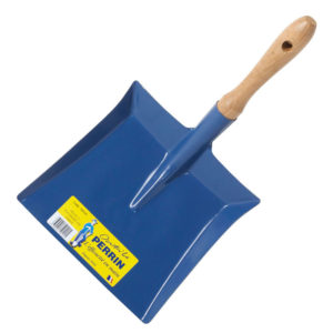 Pelle à poussières.  Emmanché poignée percée.  20 cm.