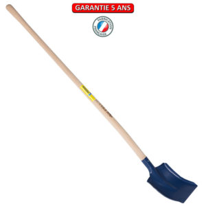 Pelle curette, à douille, 17 cm.  Emmanché cintré 135.