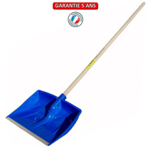 Pelle poussoir à neige polypropylène. 50 x 38 cm. Emmanché bois droit 120.