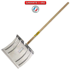 Poussoir à neige  galva 42 cm  fix rapide manche 1,30 m.