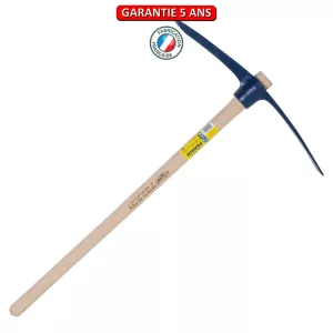 Pioche terrassier oeil rond 2,5 Kg. Emmanché droit 90.