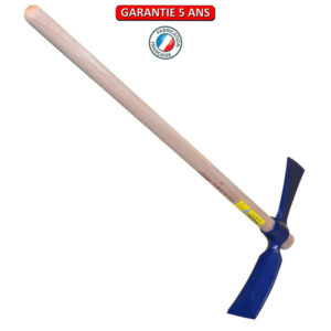 Pioche-hache oeil rond 2,5 Kg.  Emmanché droit 90.