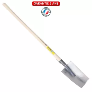 Louchet Senlis Poli.  Emmanché pomme 105.  Longueur du fer est de 30 cm.