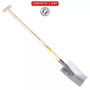 Louchet Senlis Poli.  Emmanché béquille tournée 95. Longueur du fer: 26 cm.