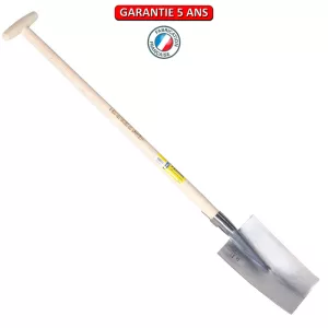 Louchet Senlis Poli.  Emmanché béquille tournée 95.  Longueur du fer: 28 cm.