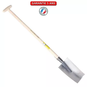 Louchet Senlis Poli.  Emmanché béquille tournée 95. Longueur du fer: 30 cm.