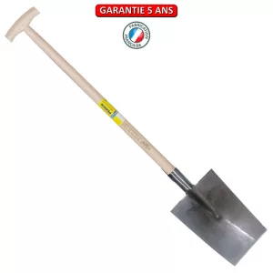 Louchet Senlis Poli. Emmanché béquille fraisée 95. Longueur du fer: 28 cm.