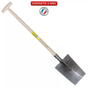 Louchet Senlis Poli.  Emmanché béquille fraisée 95.  Longueur du fer: 30 cm.