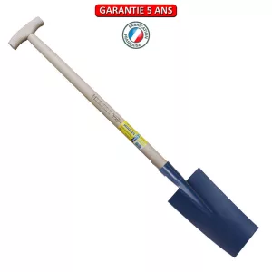 Louchet Senlis peint.  Emmanché béquille tournée 95.  Longueur du fer: 30 cm.