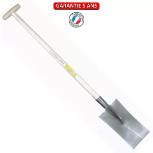 Louchet de Mâcon.  Emmanché béquille tournée 80.  Longueur du fer: 30 cm.