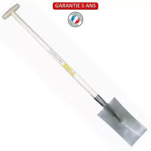 Louchet de Mâcon.  Emmanché béquille tournée 80.  Longueur du fer: 32 cm.