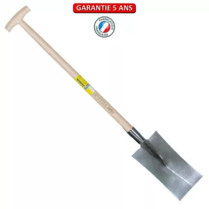 Louchet Mâcon.  Emmanché béquille fraisée 80.  Longueur du fer: 30 cm.