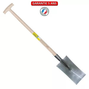 Louchet Mâcon.  Emmanché béquille fraisée 80.  Longueur du fer: 32 cm.