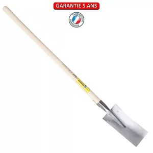 Louchet Nord à anneau.  Emmanché pomme 105.  Longueur du fer: 28 cm.