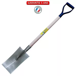 Louchet Nord, à anneau.  Emmanché poignée YD 85.  Longueur du fer: 30 cm.