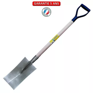 Louchet Nord, à anneau.  Emmanché avec poignée YD.  Longueur du fer: 32 cm.