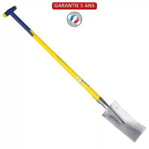 Louchet Nord à anneau.  Emmanché pomme 105.  Longueur du fer: 28 cm.