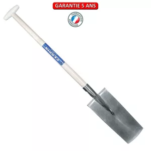 Louchet pépiniériste à anneau 40 cm. manche béquille tournée 80.