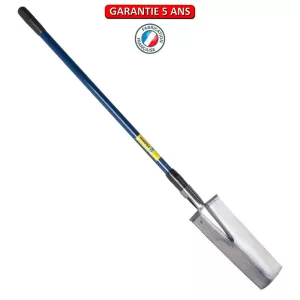 Louchet poli pépiniériste à bague 36 cm manche composite incassable.