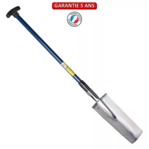 Louchet pépiniériste à bague 36 manche composite béquille, manche incassable.