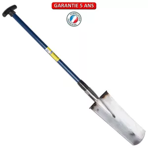 Louchet d'arrachage 38cm manche composite béquille outil professionnel.