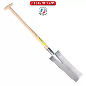 Louchet terrassier à anneau.  Emmanché béquille tournée 80.