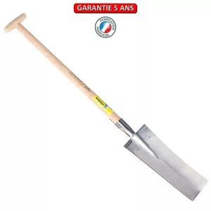 Louchet terrassier, à anneau.  Emmanché BT 80.  Longueur du fer: 36 cm.