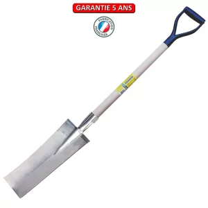 Louchet terrassier à anneau 36 cm. Emmanché poignée YD 85.