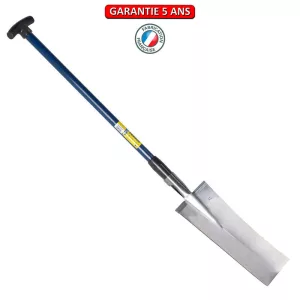 Louchet terrassier à anneau 40 cm manche composite  béquille 92.