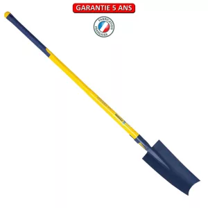 Louchet Limoges peint 32 cm.. Emmanché béquille tournée 80.