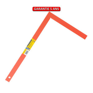 Equerre.  600 x 30 x 5 cm. Outil à main de maçonnerie.