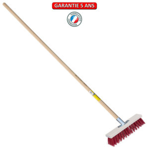 Brosserie, balai cantonnier sans manche, 32 cm. bois + fibre synthétique