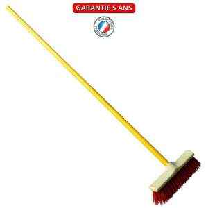 Balai de cantonnier tout fibre.  Manche composite tube 150
