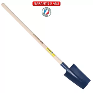 Bêche Dame 24 cm à rebords.  Emmanché pomme 105.  Outil à main de jardin.