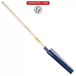 Bêche de drainage, 50 cm. Emmanché pomme 110.  Outil à main de jardin.