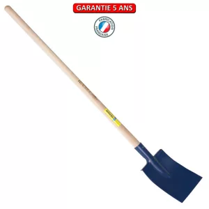 Bêche Nantes.  Emmanché pomme 110. Longueur du fer: 30 cm.