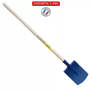 Bêche Bretagne, tranchant bombé 30 cm. Emmanché pomme 110. Finition peinte.