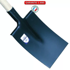 Bêche Bretagne tranchant droit 28 cm. Finition peinte.  Sans manche.