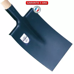 Bêche Bretagne, tranchant droit. Sans manche.  Longueur de 30 cm. Finition peint