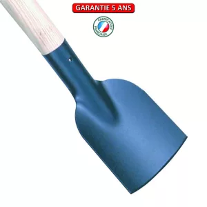 Bêche à vers.  Emmanché béquille tournée 95 cm. Longueur du fer: 15 cm.