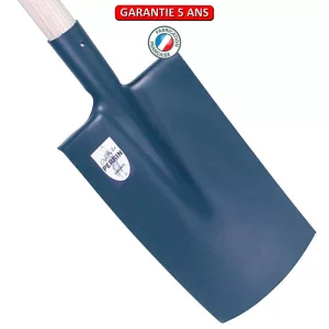 Bêche standard.  Sans manche.  Longueur de 28 cm.  Outil à main de jardin.