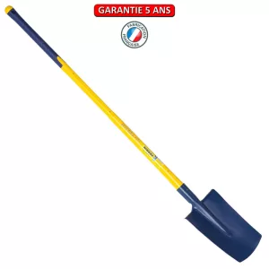 Bêche standard de 28 cm manche composite tri-matière incassable 110 avec rebords