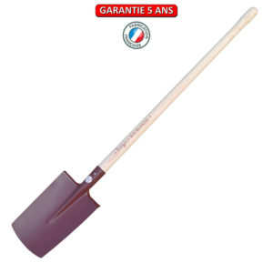 Bêche standard.  Emmanché droit 105.  Longueur de l'outil: 28 cm.